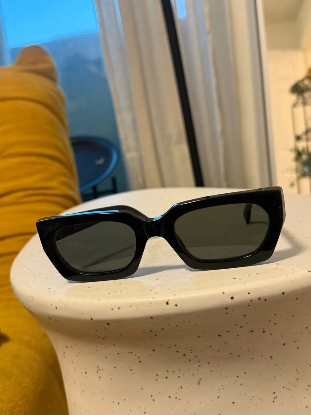 RETROSUPERFUTURE Black Rectangular Men’s Sunglasses